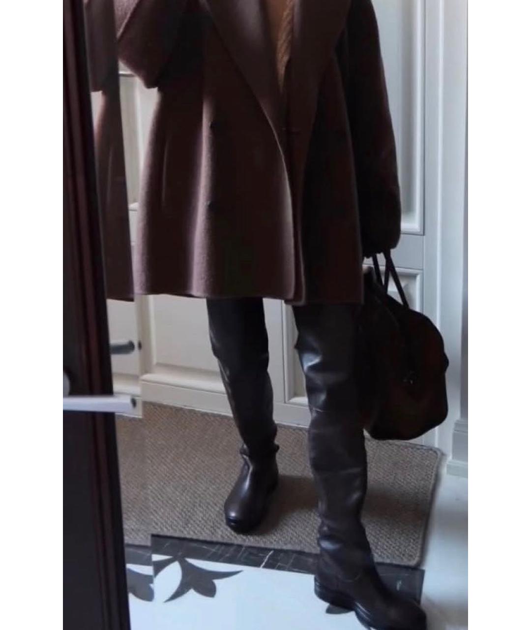 THE ROW Коричневые кожаные ботфорты, фото 3