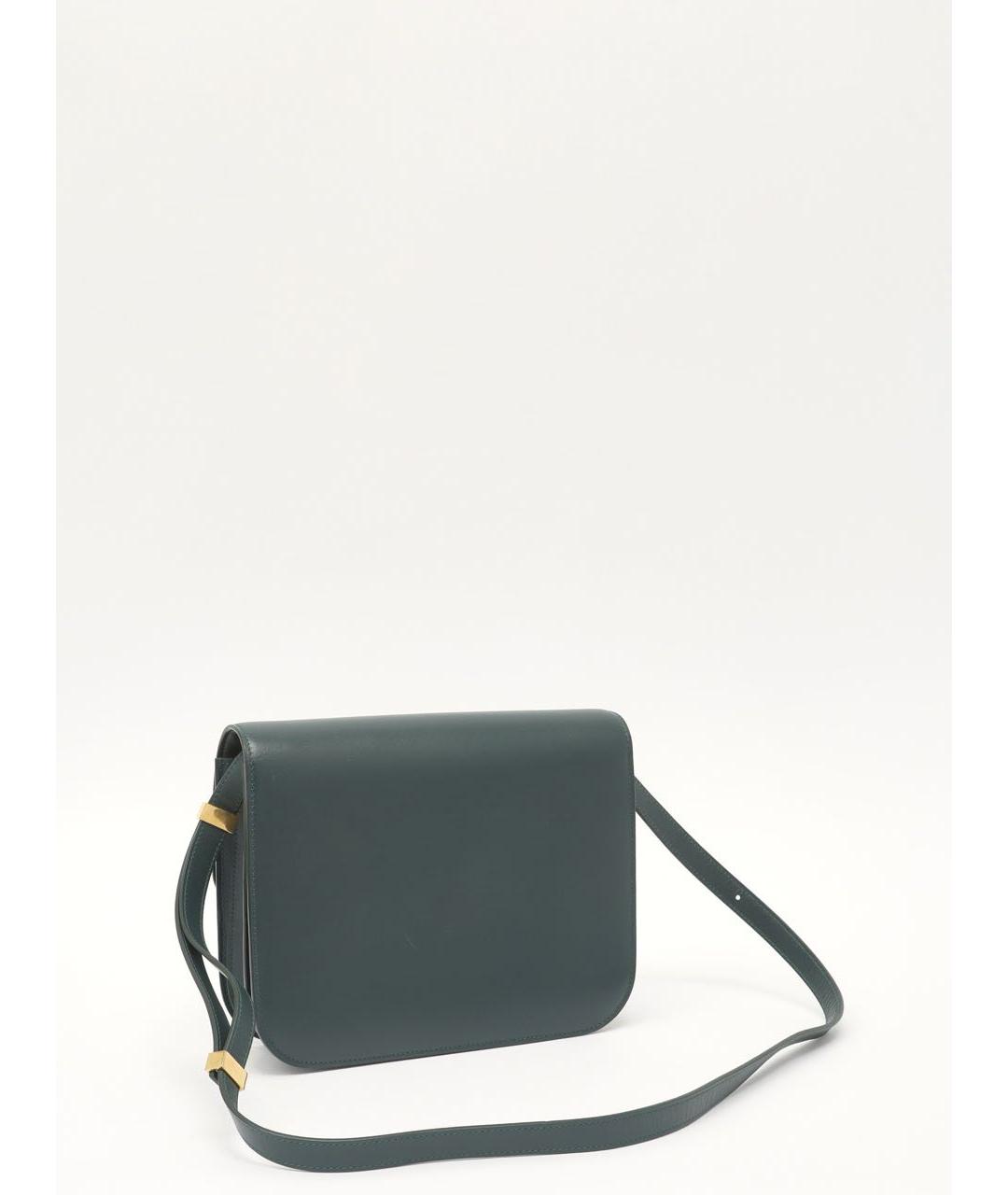 CELINE Хаки кожаная сумка через плечо, фото 3