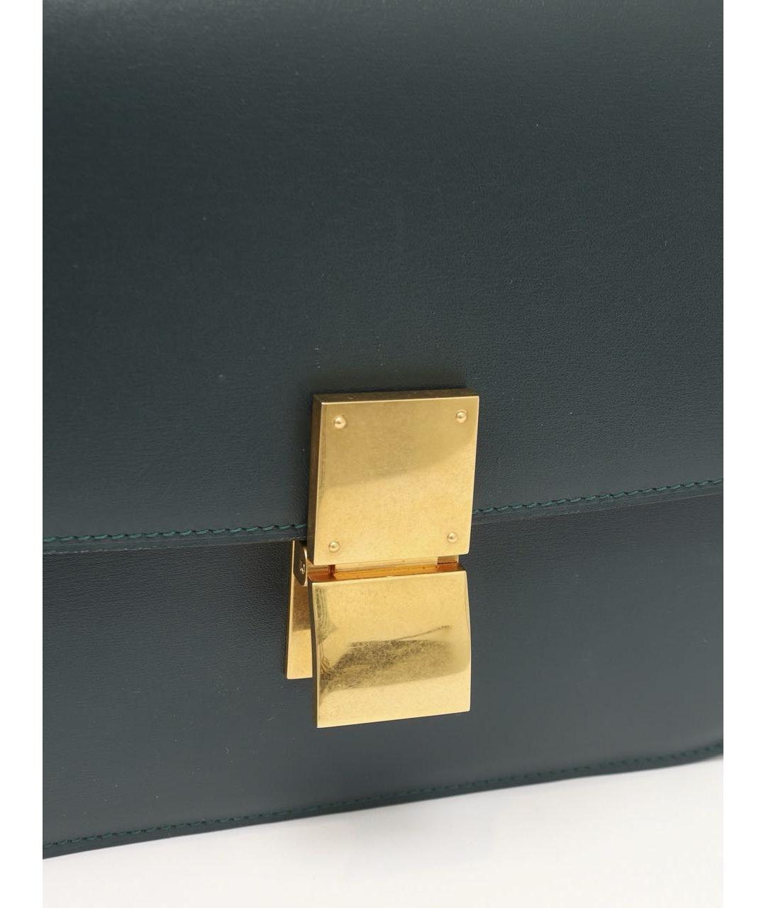 CELINE Хаки кожаная сумка через плечо, фото 6