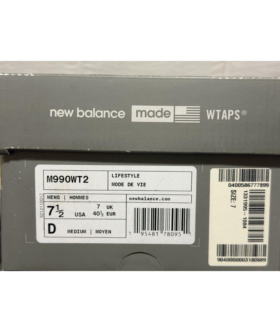 NEW BALANCE Серые текстильные низкие кроссовки / кеды, фото 6