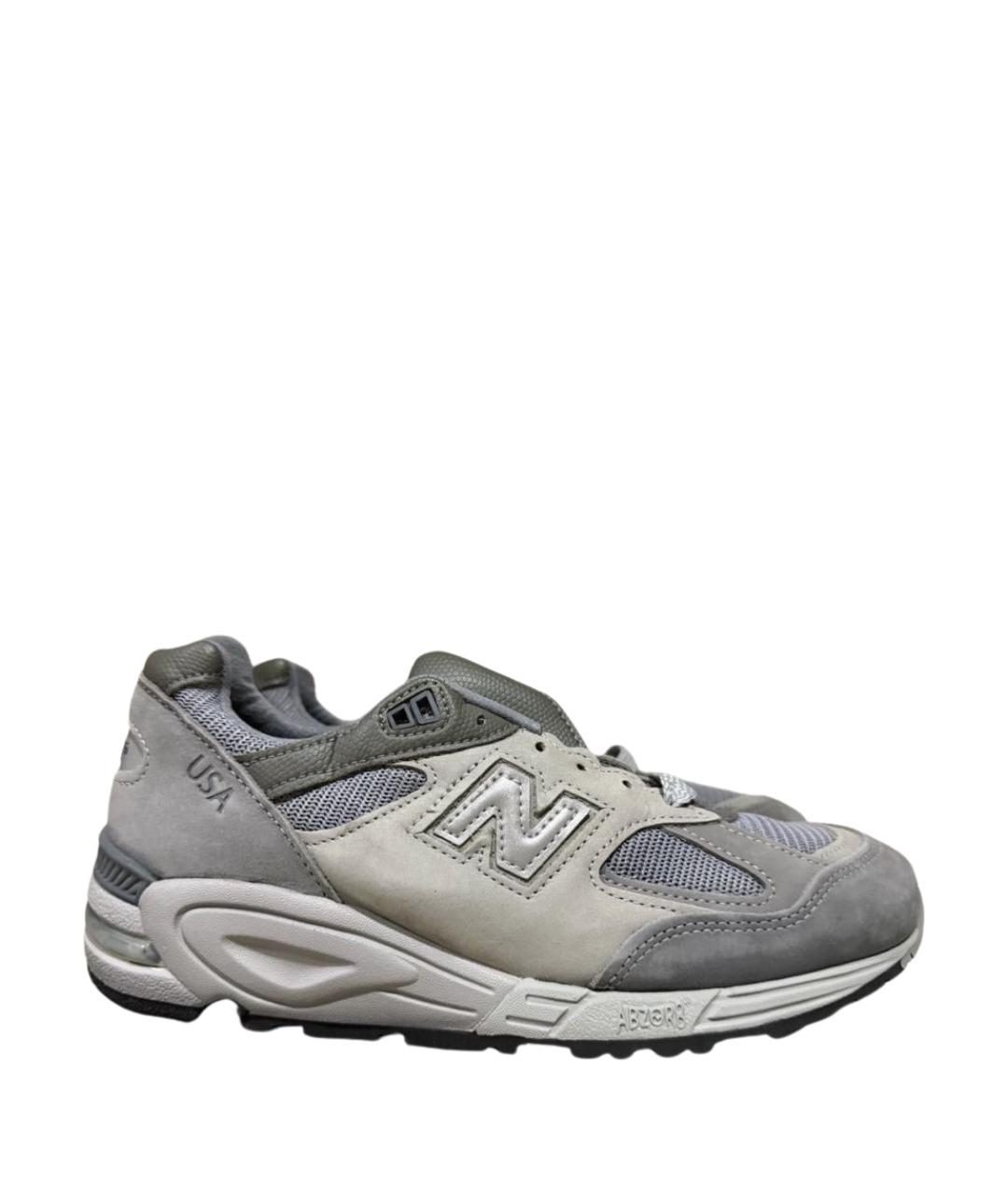 NEW BALANCE Серые текстильные низкие кроссовки / кеды, фото 1