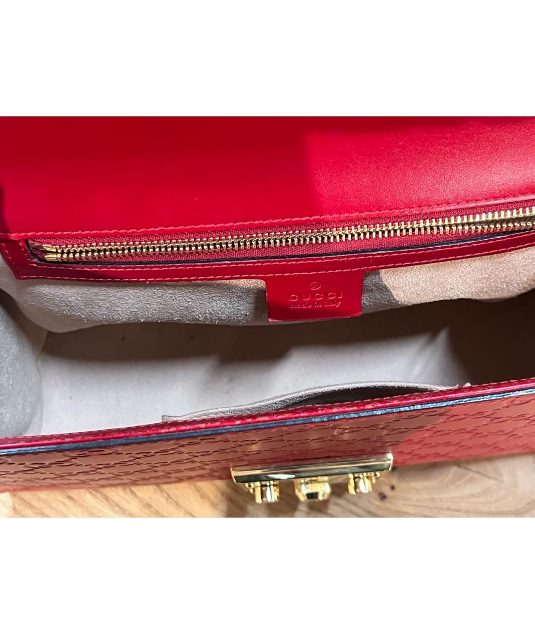 GUCCI Красная кожаная сумка через плечо, фото 7