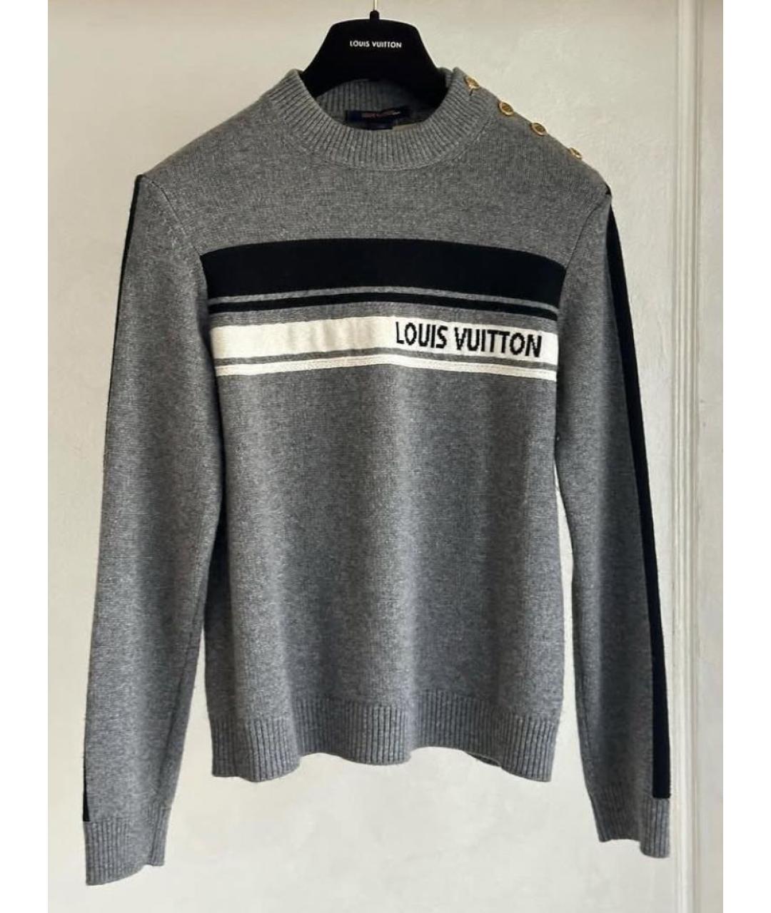 LOUIS VUITTON Серый кашемировый джемпер / свитер, фото 5