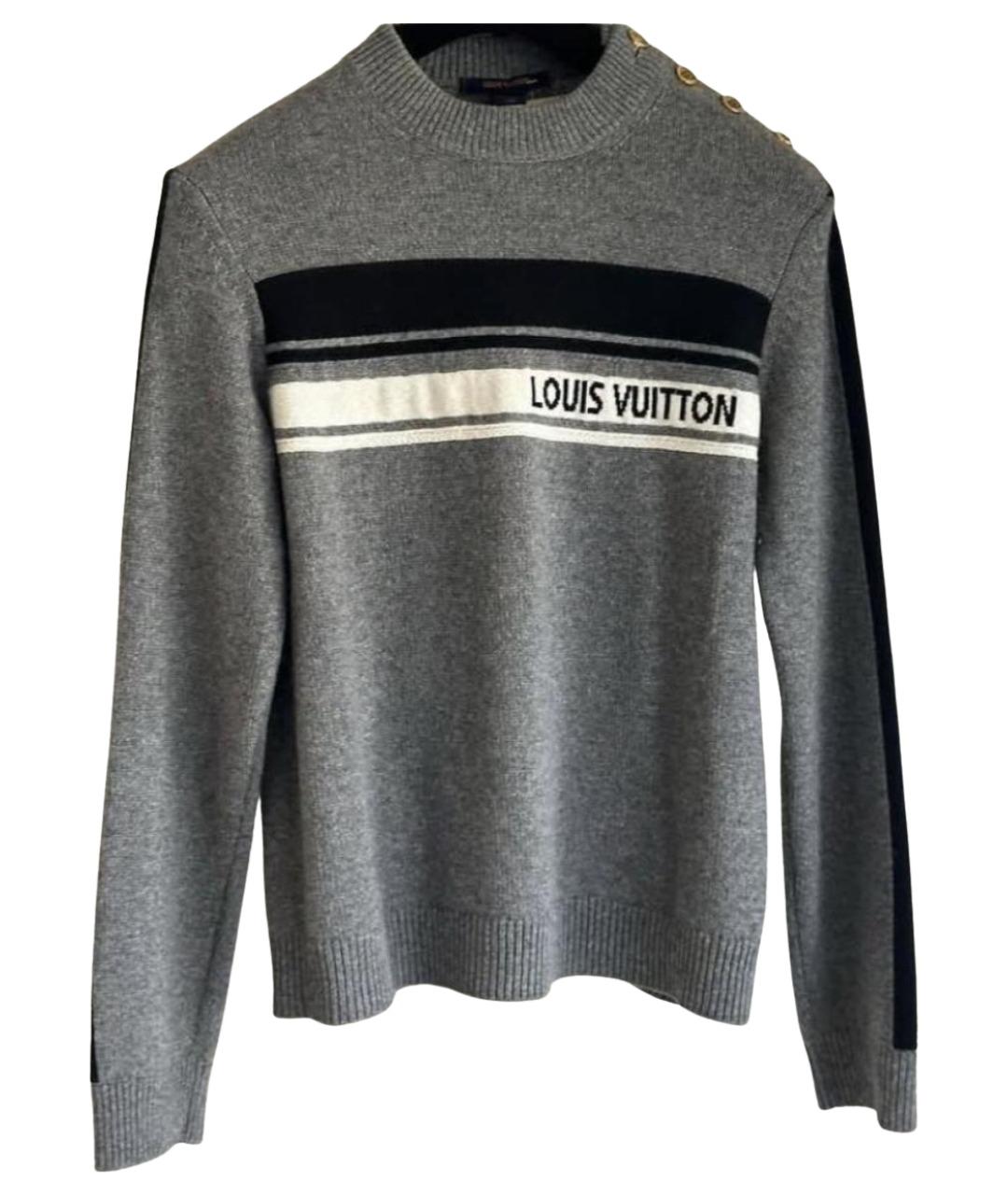 LOUIS VUITTON Серый кашемировый джемпер / свитер, фото 1
