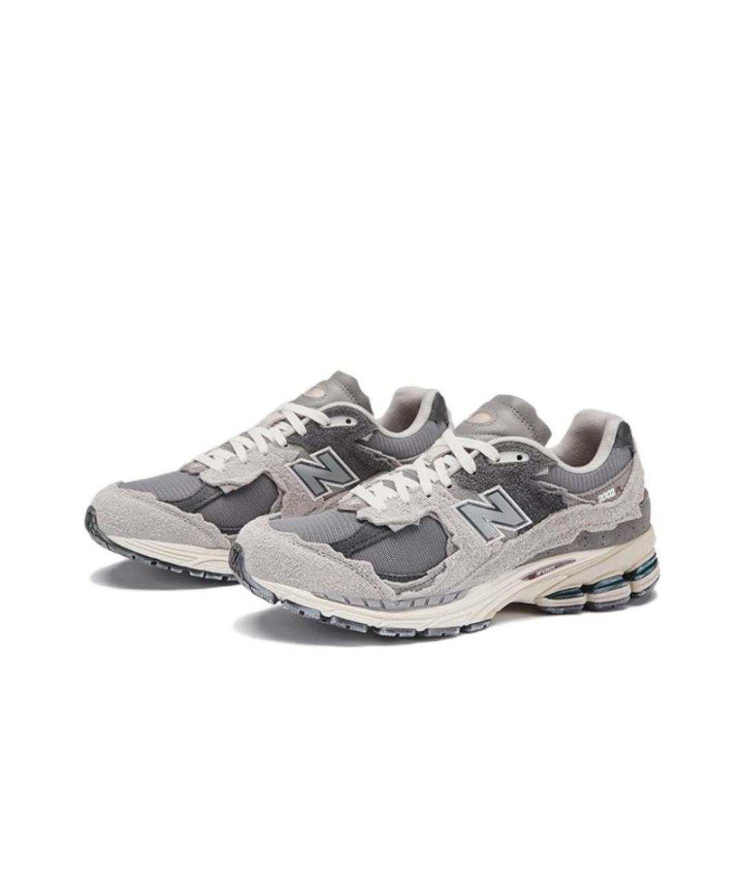 NEW BALANCE Серые замшевые низкие кроссовки / кеды, фото 2