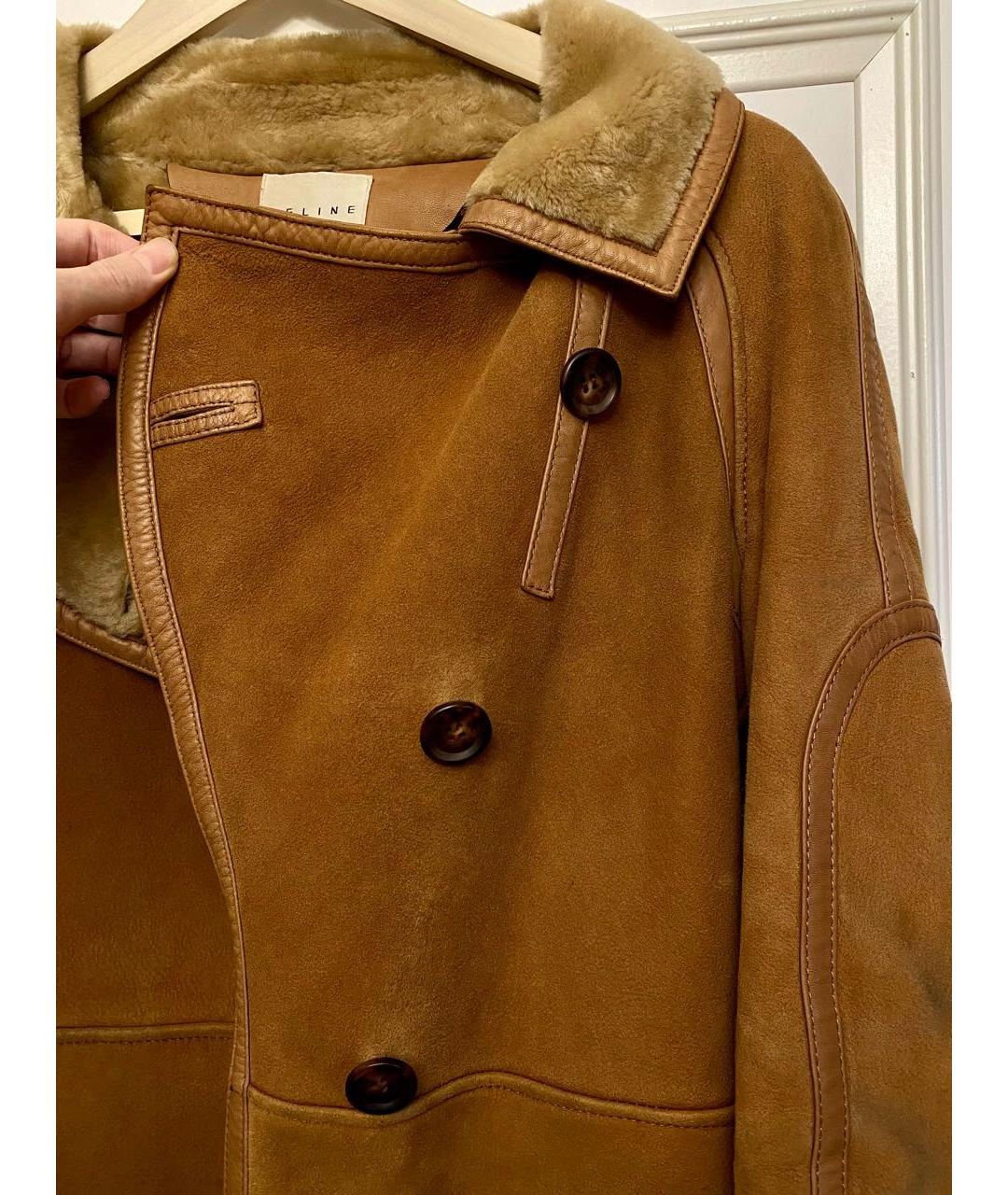 CELINE Коричневая замшевая дубленка, фото 4