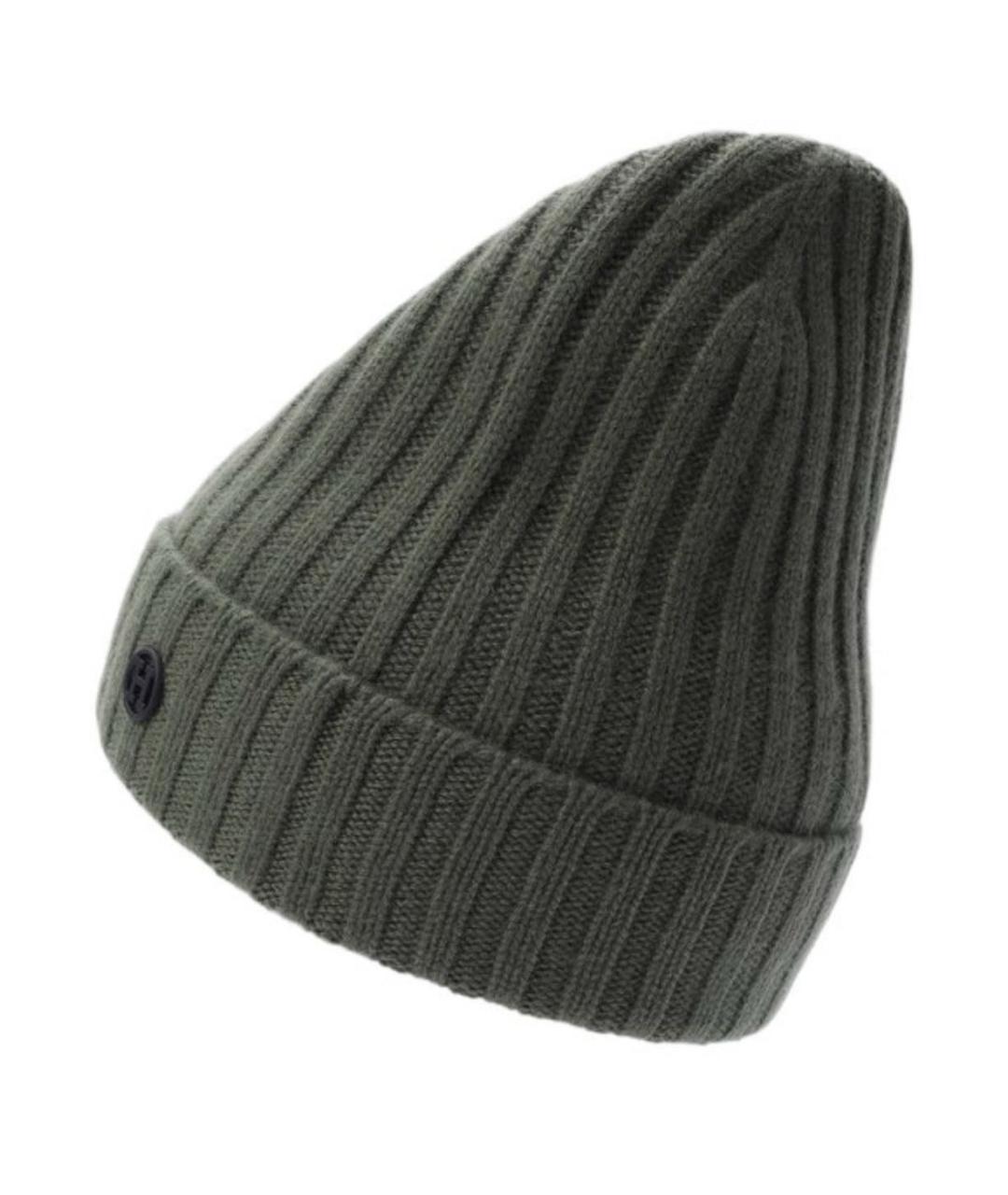 HERMES Зеленая кашемировая шапка, фото 3