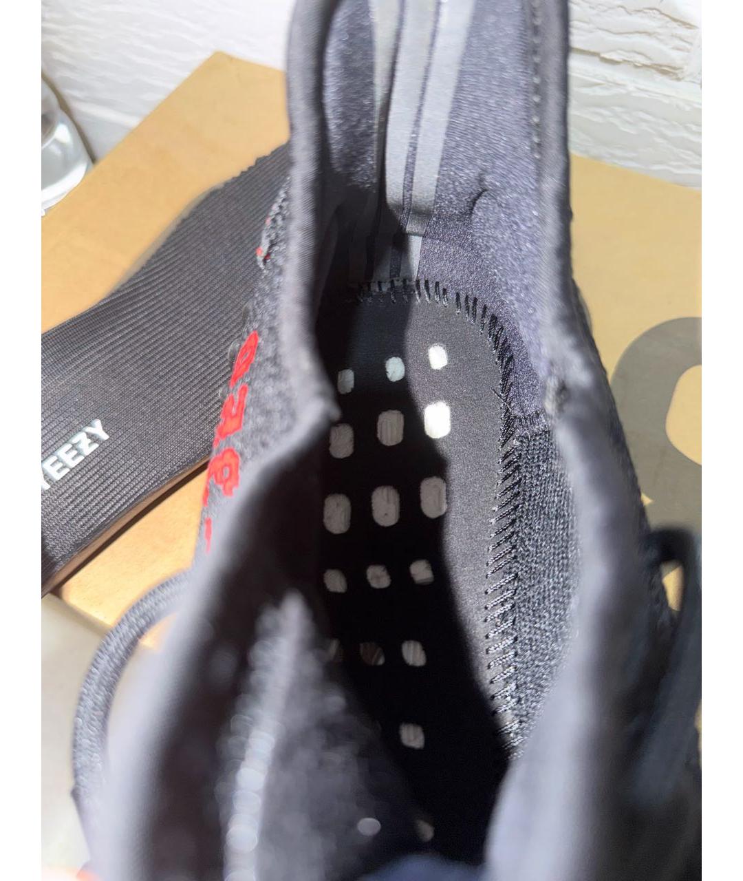 ADIDAS YEEZY Черные текстильные низкие кроссовки / кеды, фото 6