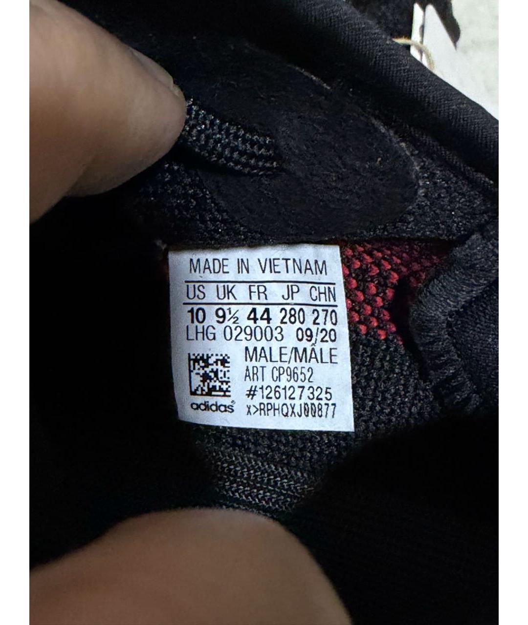 ADIDAS YEEZY Черные текстильные низкие кроссовки / кеды, фото 8