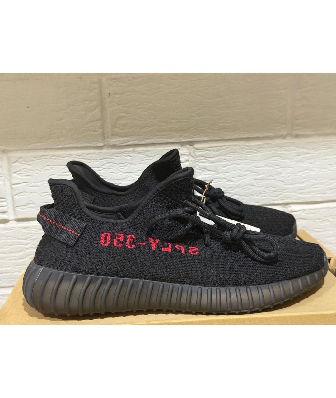 ADIDAS YEEZY Черные текстильные низкие кроссовки / кеды, фото 9