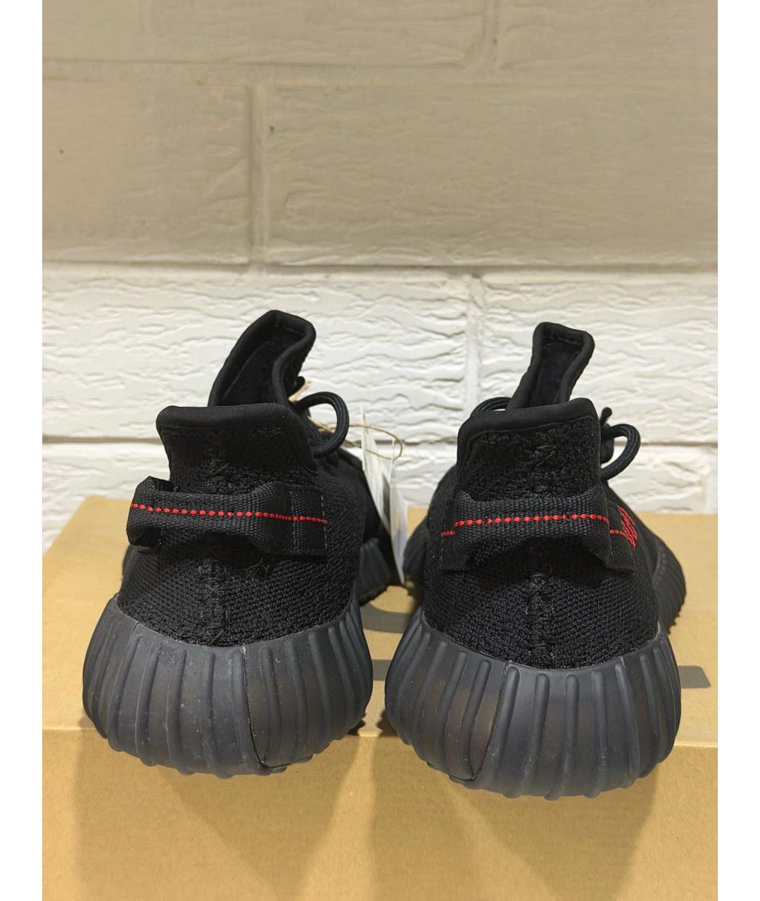 ADIDAS YEEZY Черные текстильные низкие кроссовки / кеды, фото 4