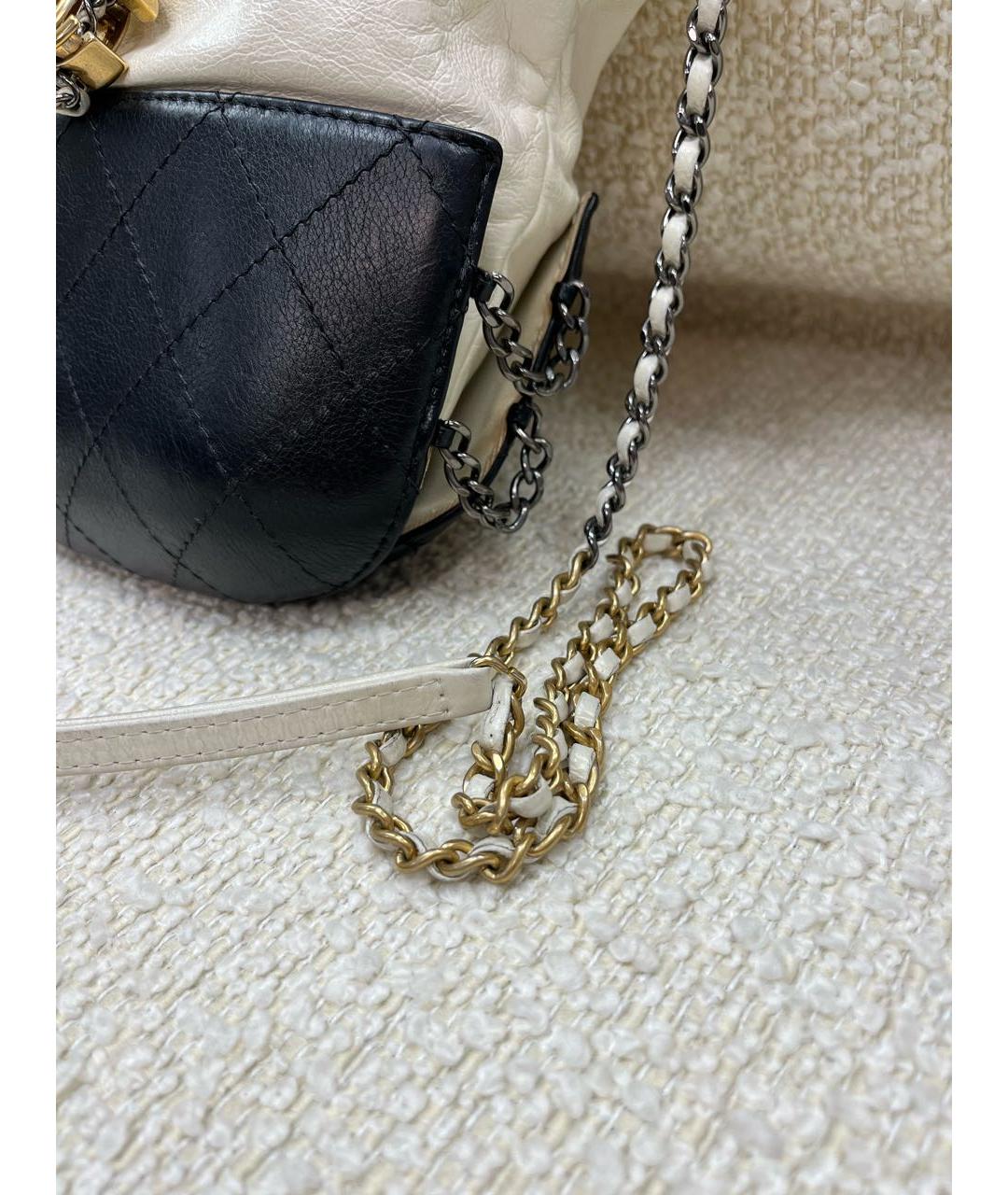 CHANEL Бежевая кожаная сумка через плечо, фото 7