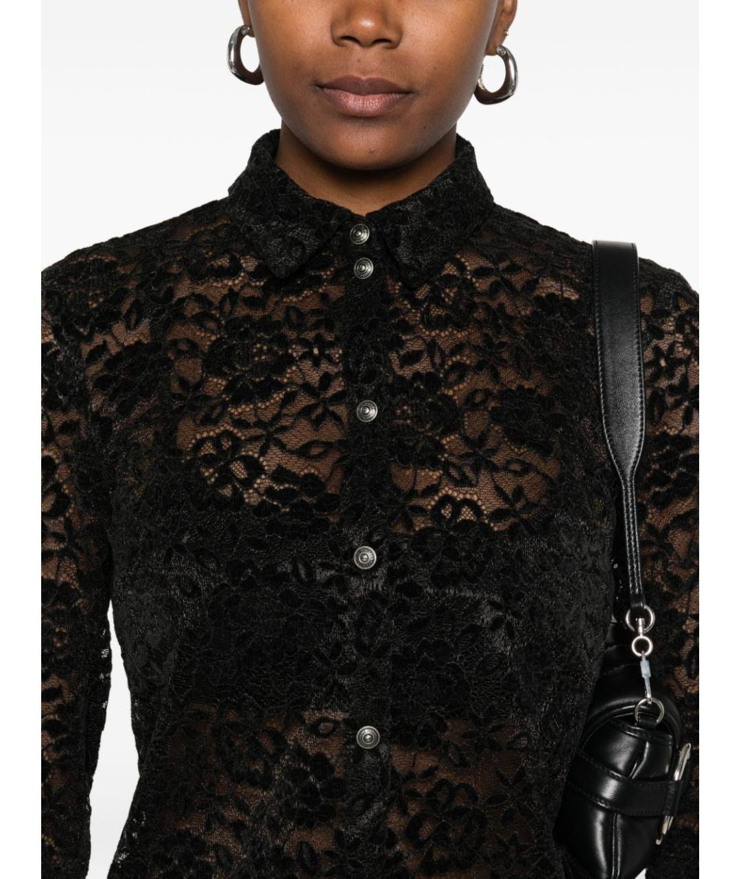 VERSACE JEANS COUTURE Черная полиэстеровая блузы, фото 2