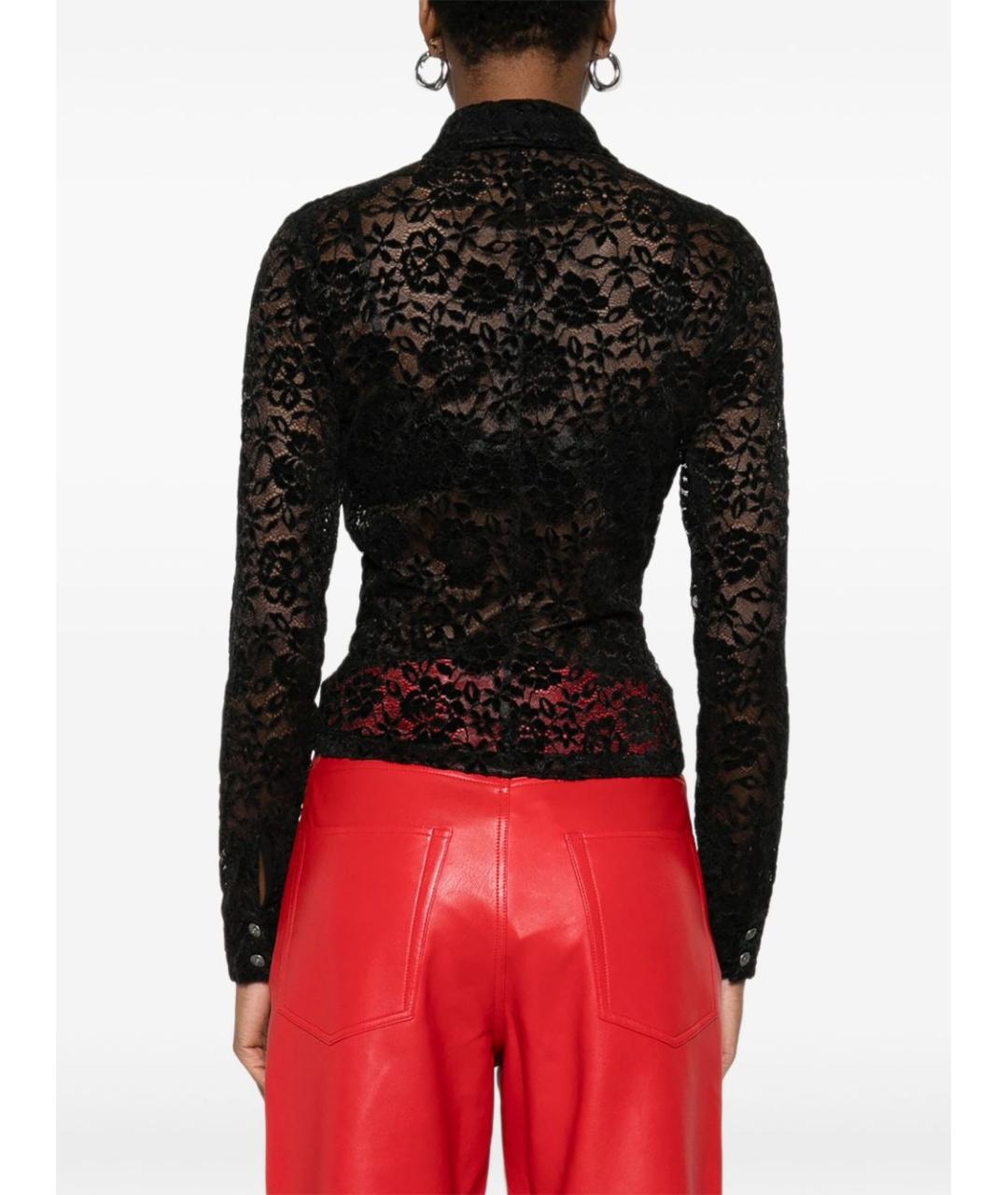 VERSACE JEANS COUTURE Черная полиэстеровая блузы, фото 5