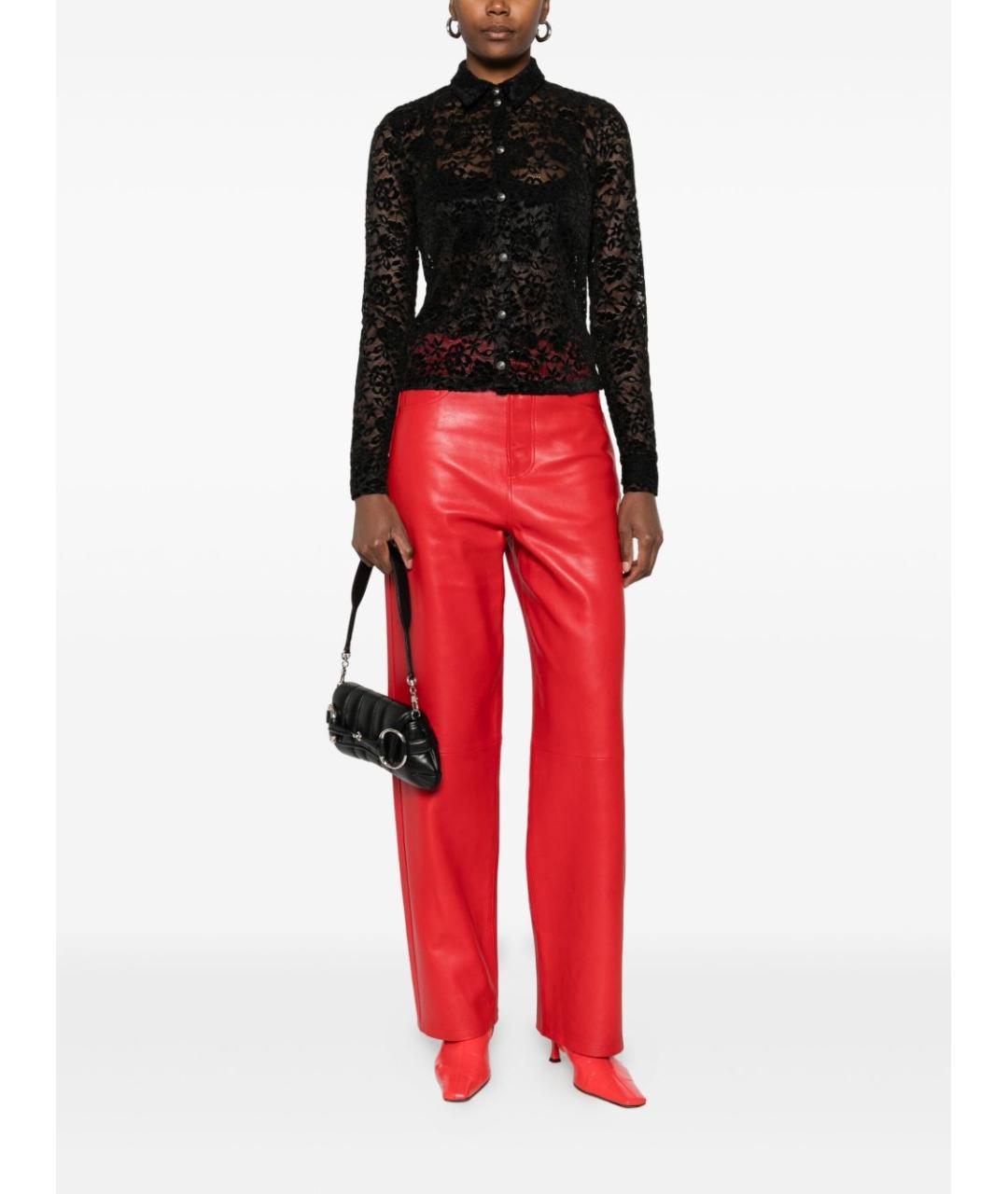 VERSACE JEANS COUTURE Черная полиэстеровая блузы, фото 3