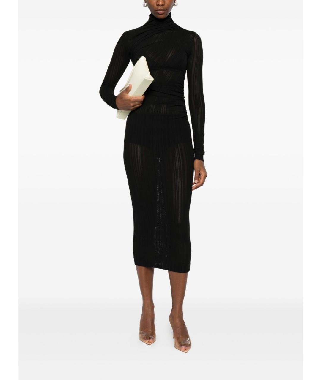 AMAZUIN Черное полиамидовое платье, фото 2