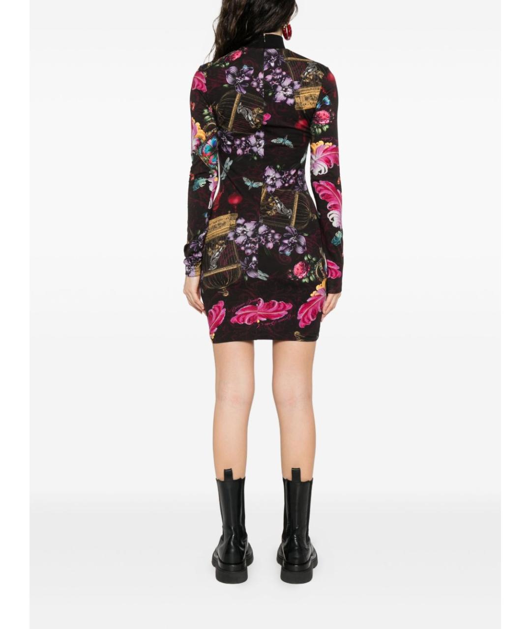 VERSACE JEANS COUTURE Мульти хлопковое платье, фото 4