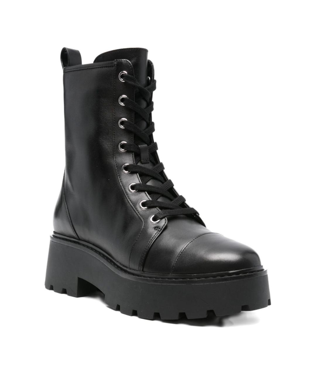 MICHAEL KORS Черные кожаные сапоги, фото 3