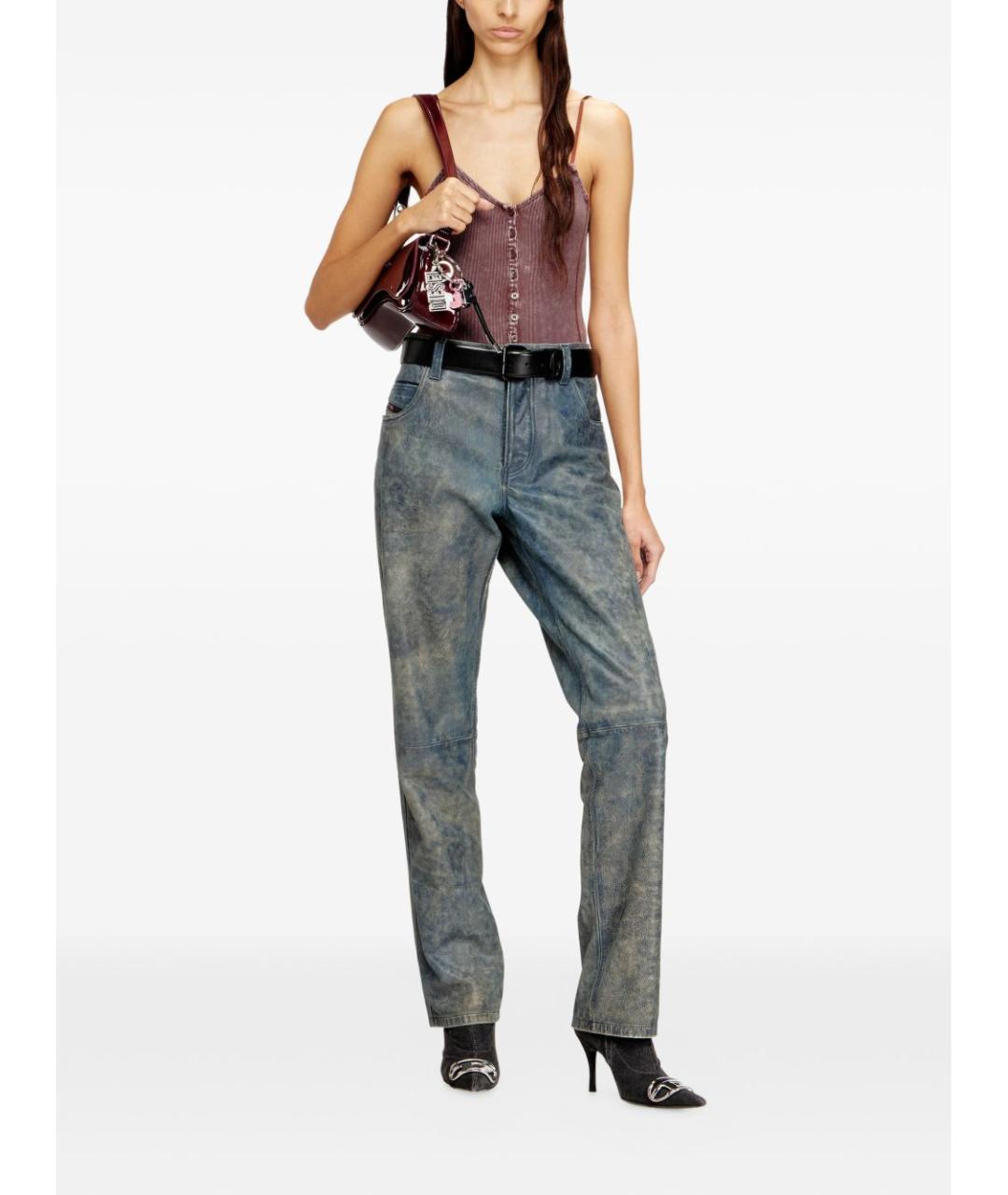 DIESEL Бордовое вискозное боди, фото 4