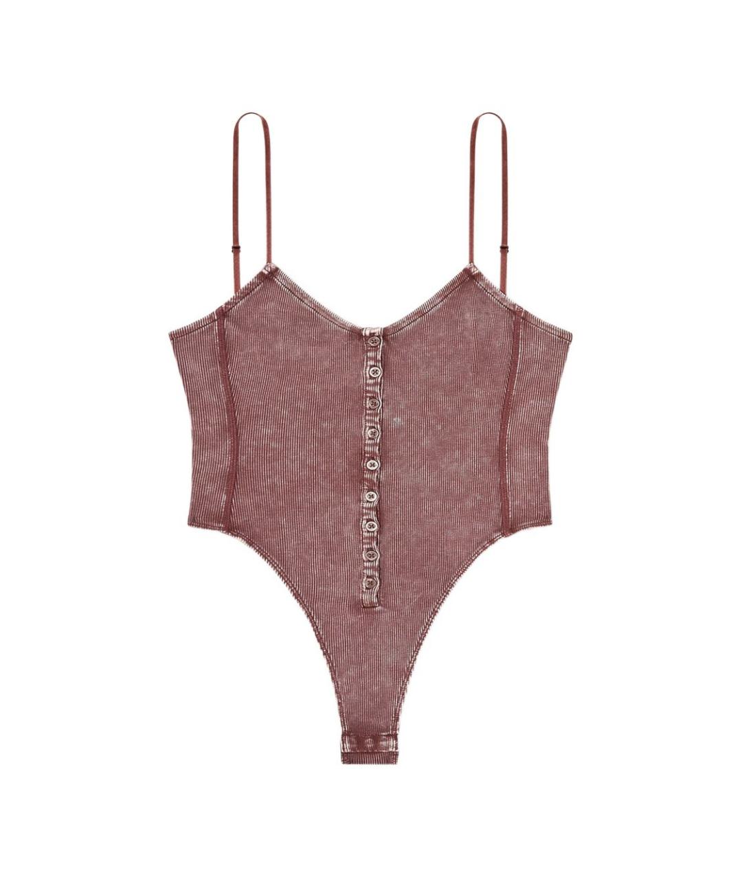 DIESEL Бордовое вискозное боди, фото 1