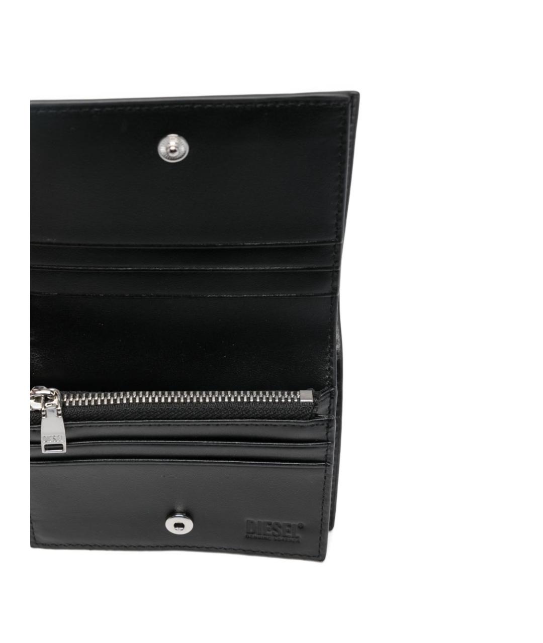 DIESEL Черный кожаный кошелек, фото 2