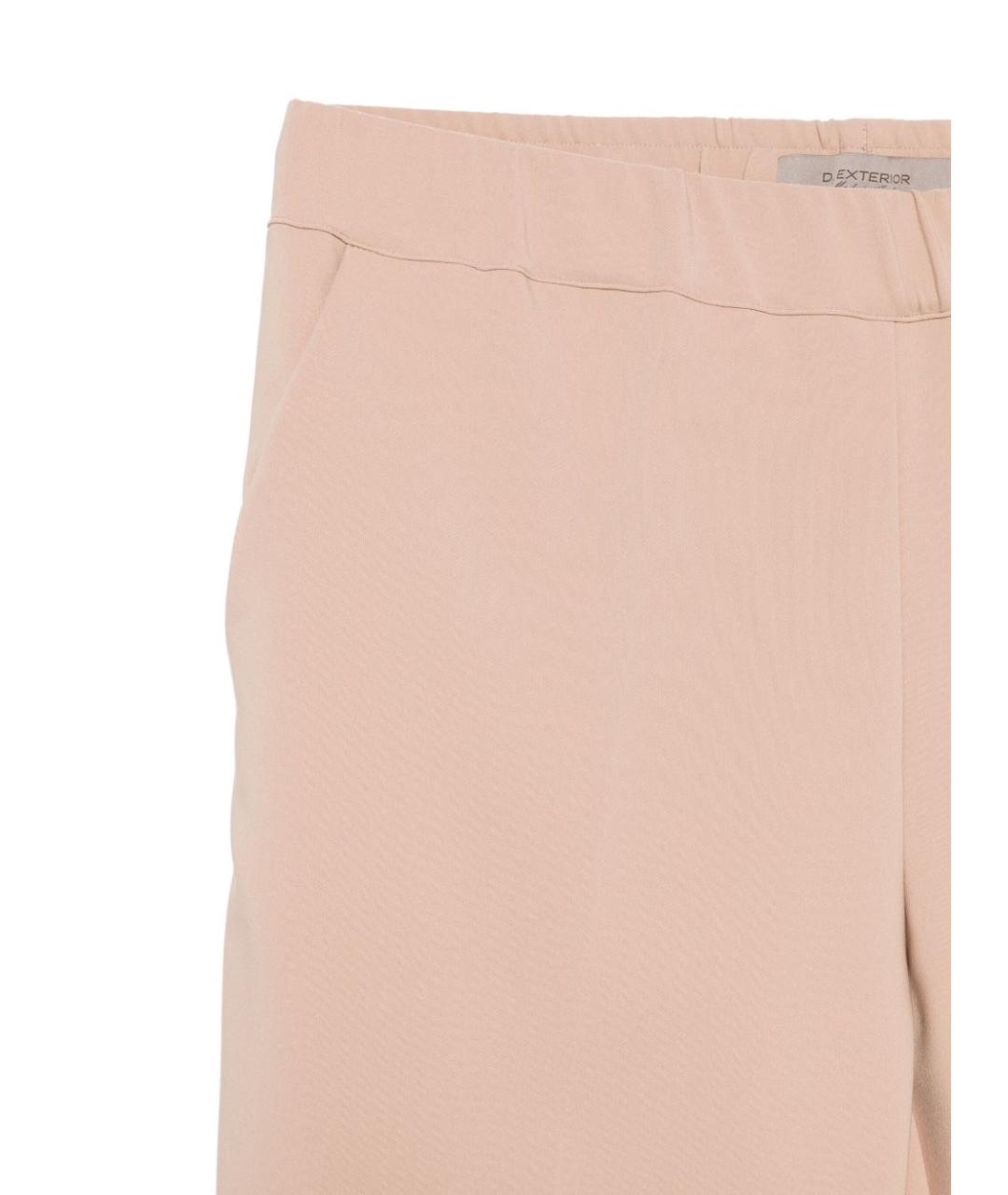 D.EXTERIOR Бежевые полиамидовые прямые брюки, фото 3