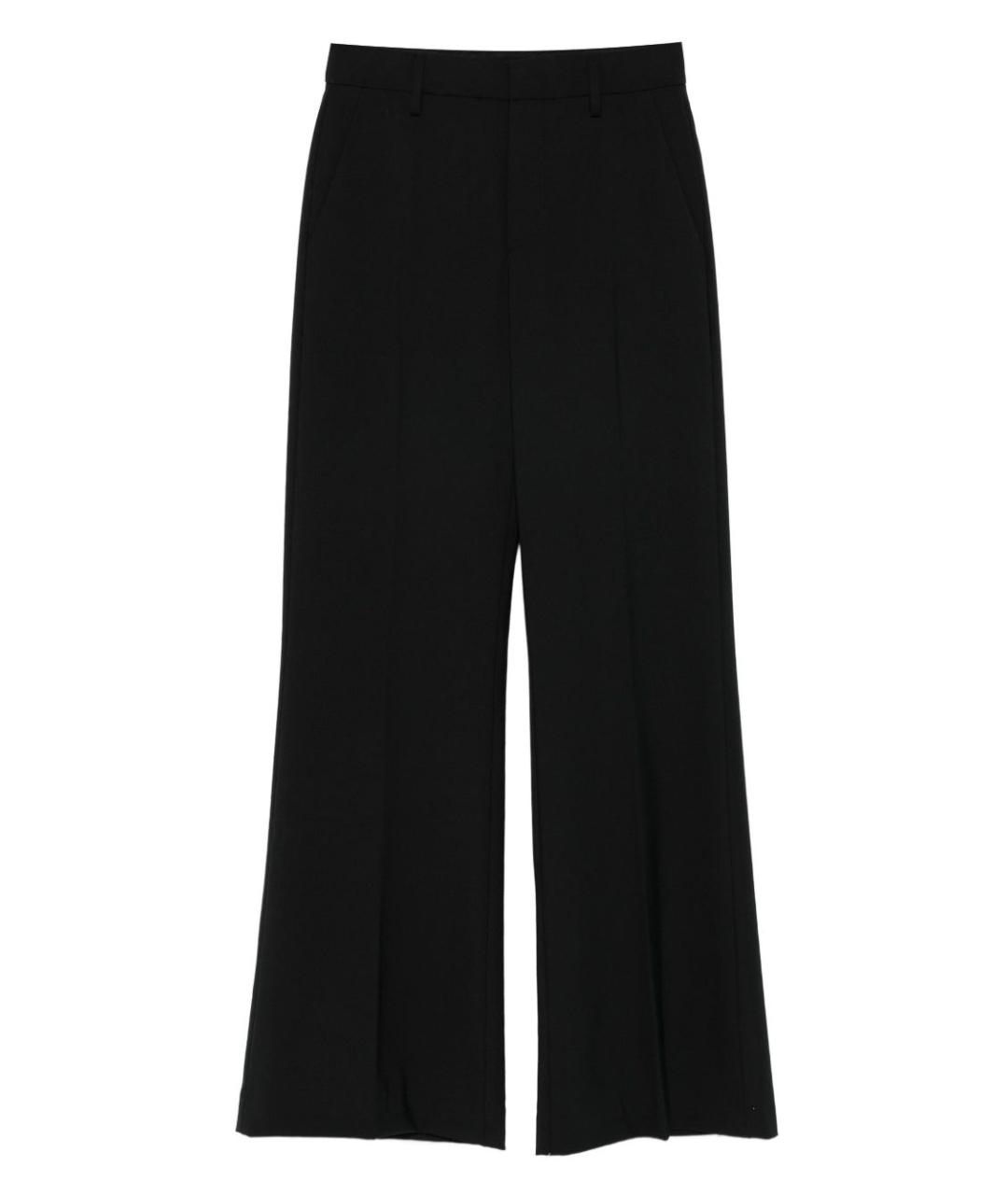 DONDUP Черные полиэстеровые прямые брюки, фото 1