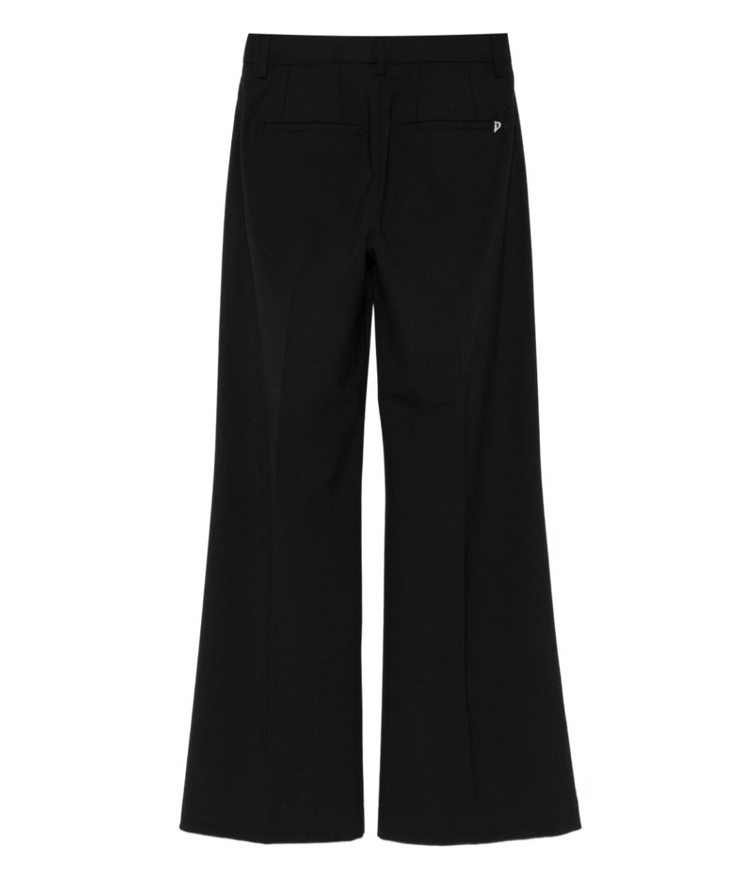 DONDUP Черные полиэстеровые прямые брюки, фото 2