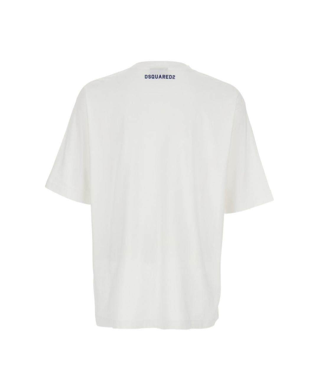 DSQUARED2 Белая хлопковая футболка, фото 3