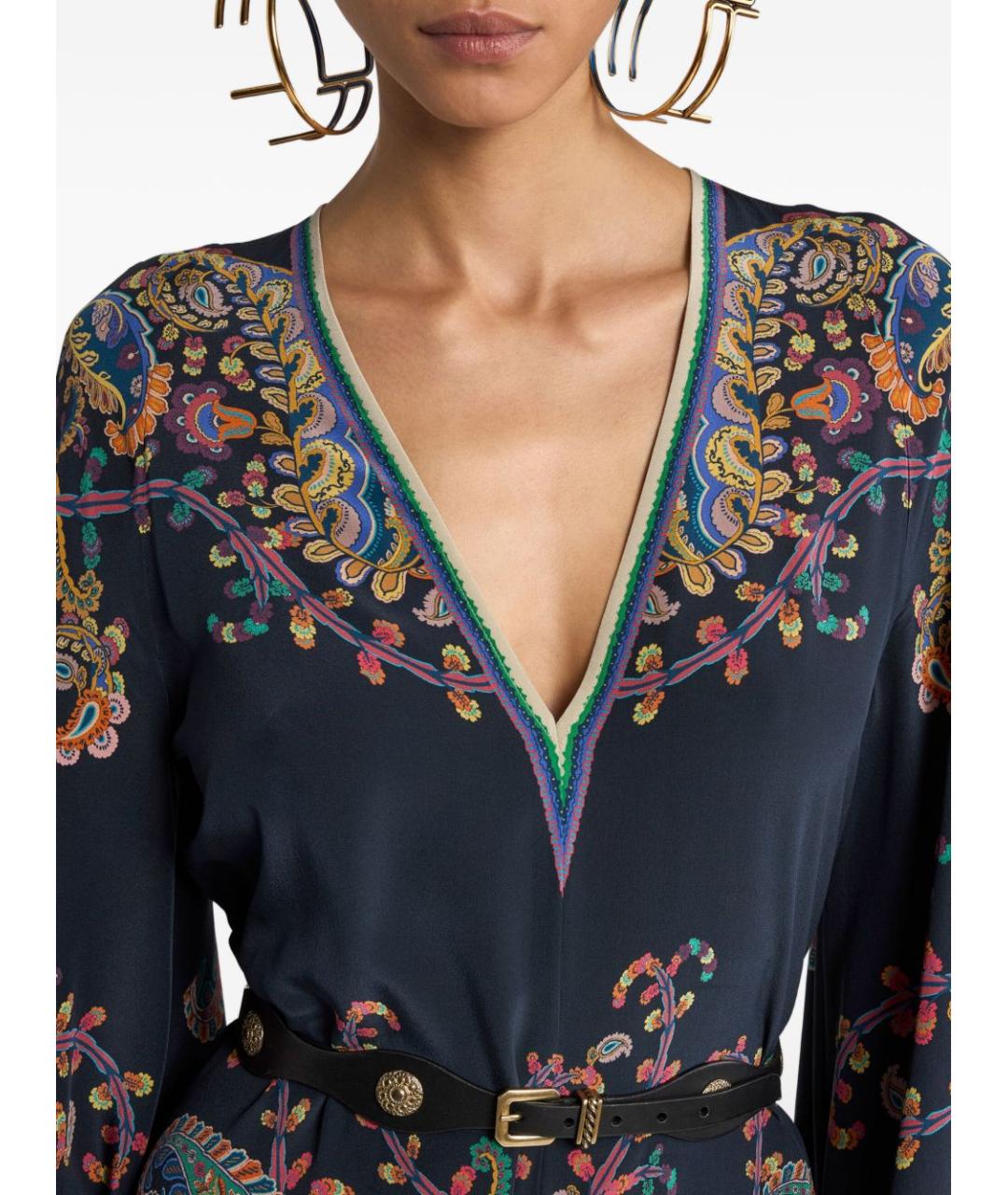 ETRO Мульти шелковое платье, фото 3