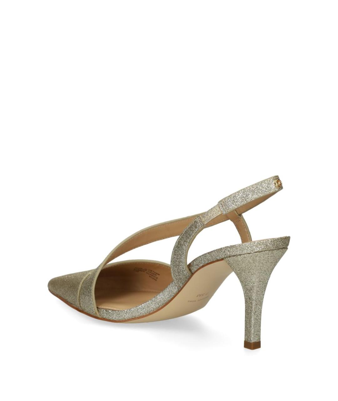 MICHAEL KORS Золотые кожаные туфли, фото 3