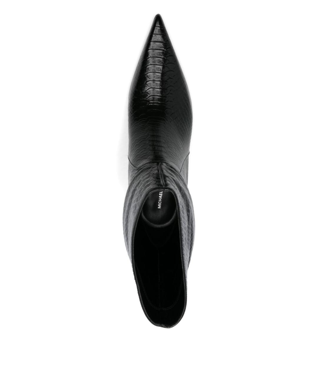 MICHAEL KORS Черные кожаные ботильоны, фото 3