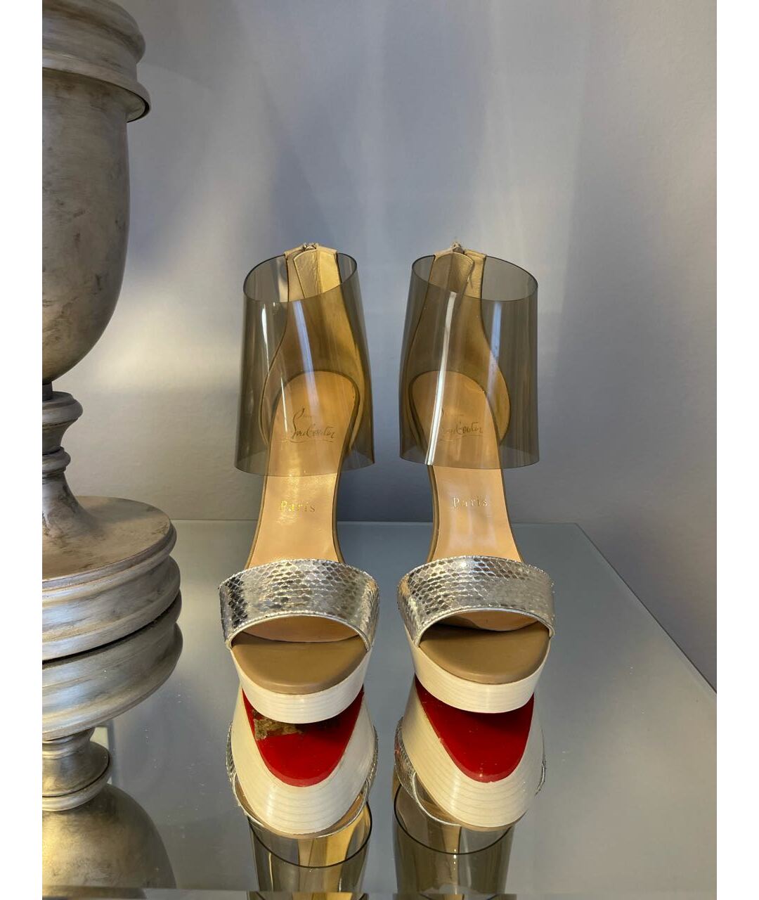 CHRISTIAN LOUBOUTIN Мульти кожаные босоножки, фото 2