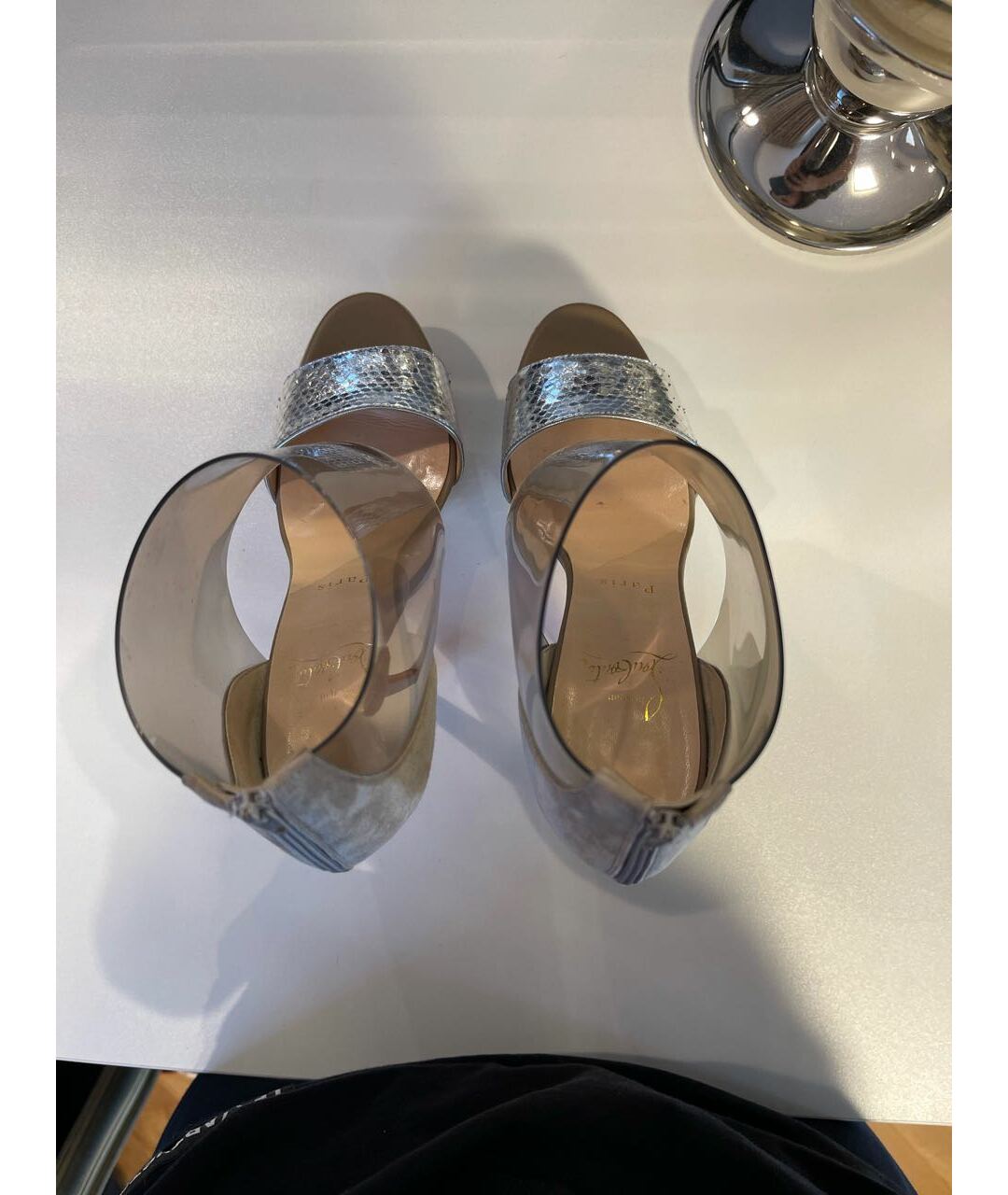 CHRISTIAN LOUBOUTIN Мульти кожаные босоножки, фото 3