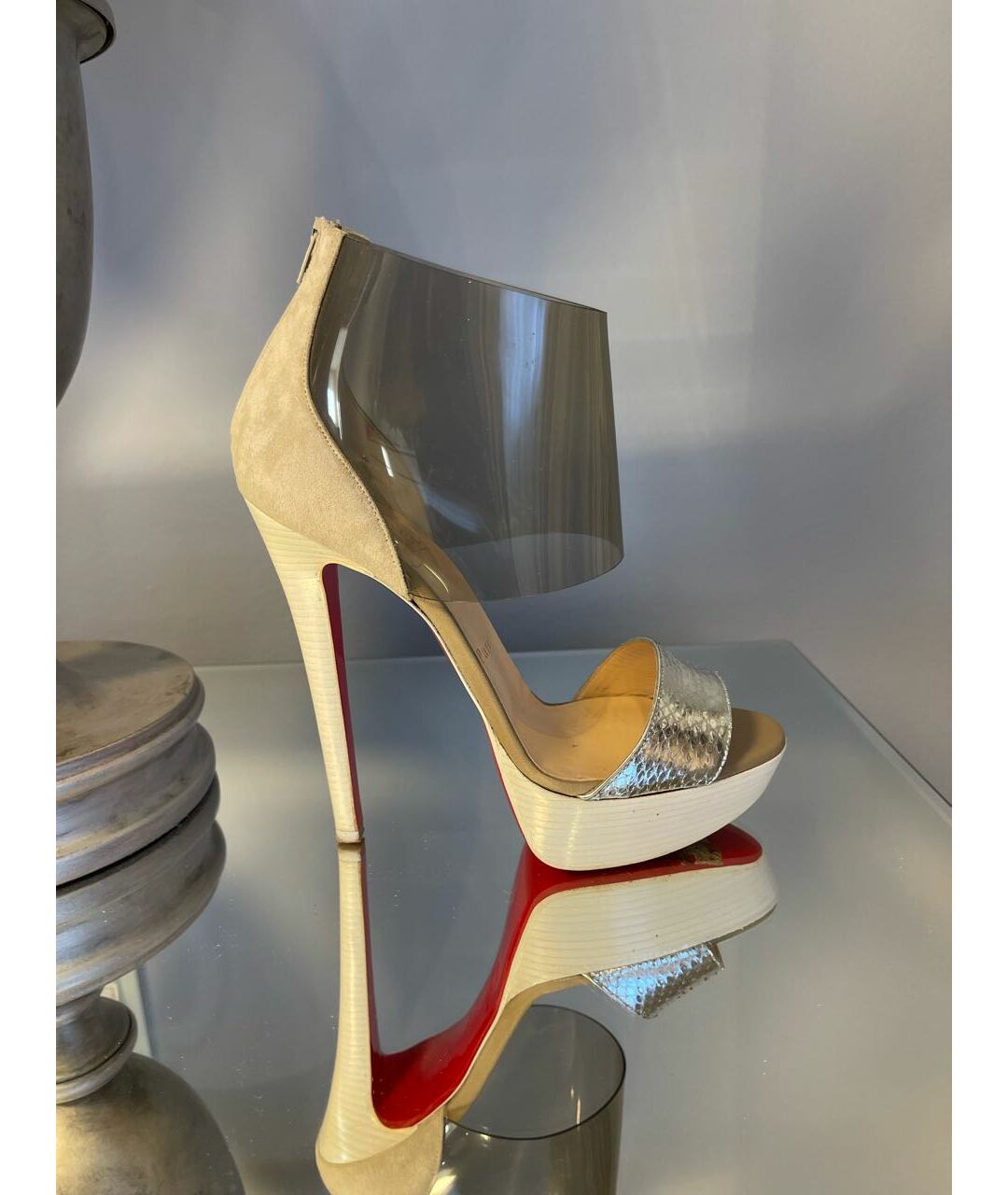 CHRISTIAN LOUBOUTIN Мульти кожаные босоножки, фото 5
