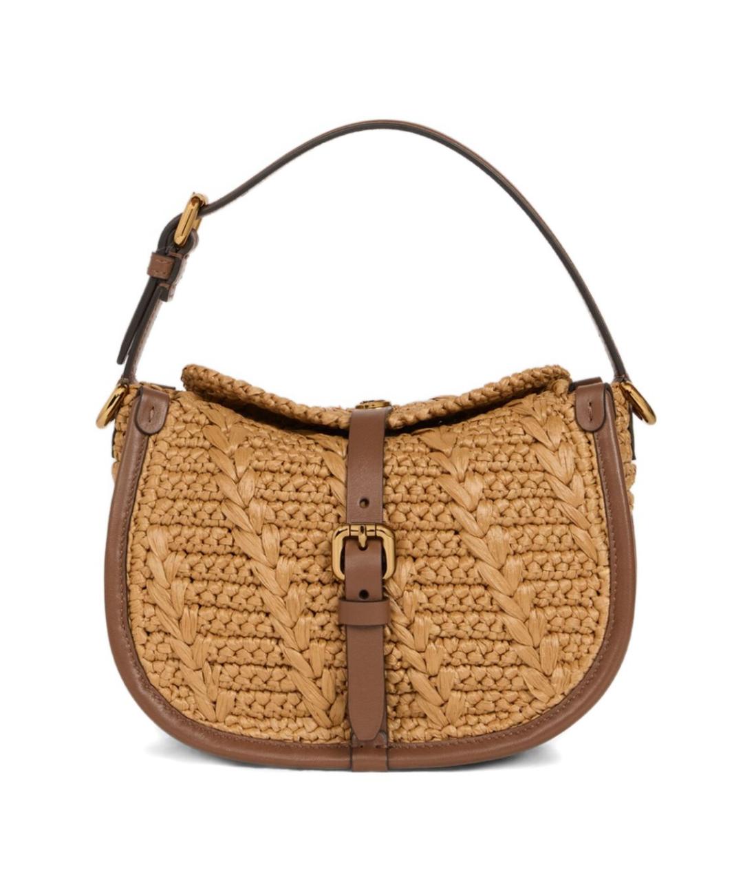 ETRO Бежевая кожаная сумка через плечо, фото 1