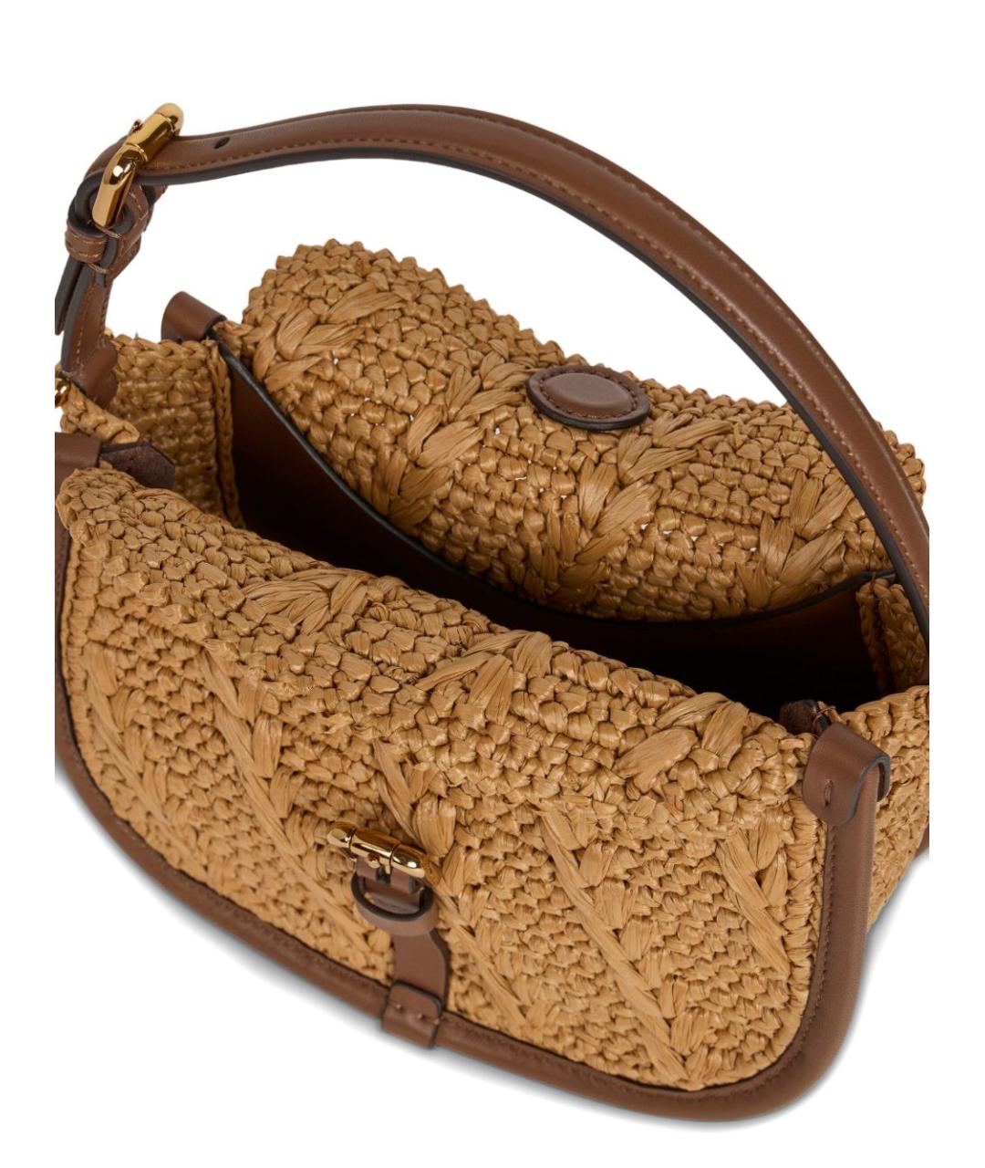 ETRO Бежевая кожаная сумка через плечо, фото 4