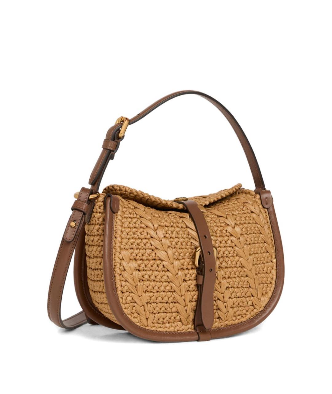 ETRO Бежевая кожаная сумка через плечо, фото 5