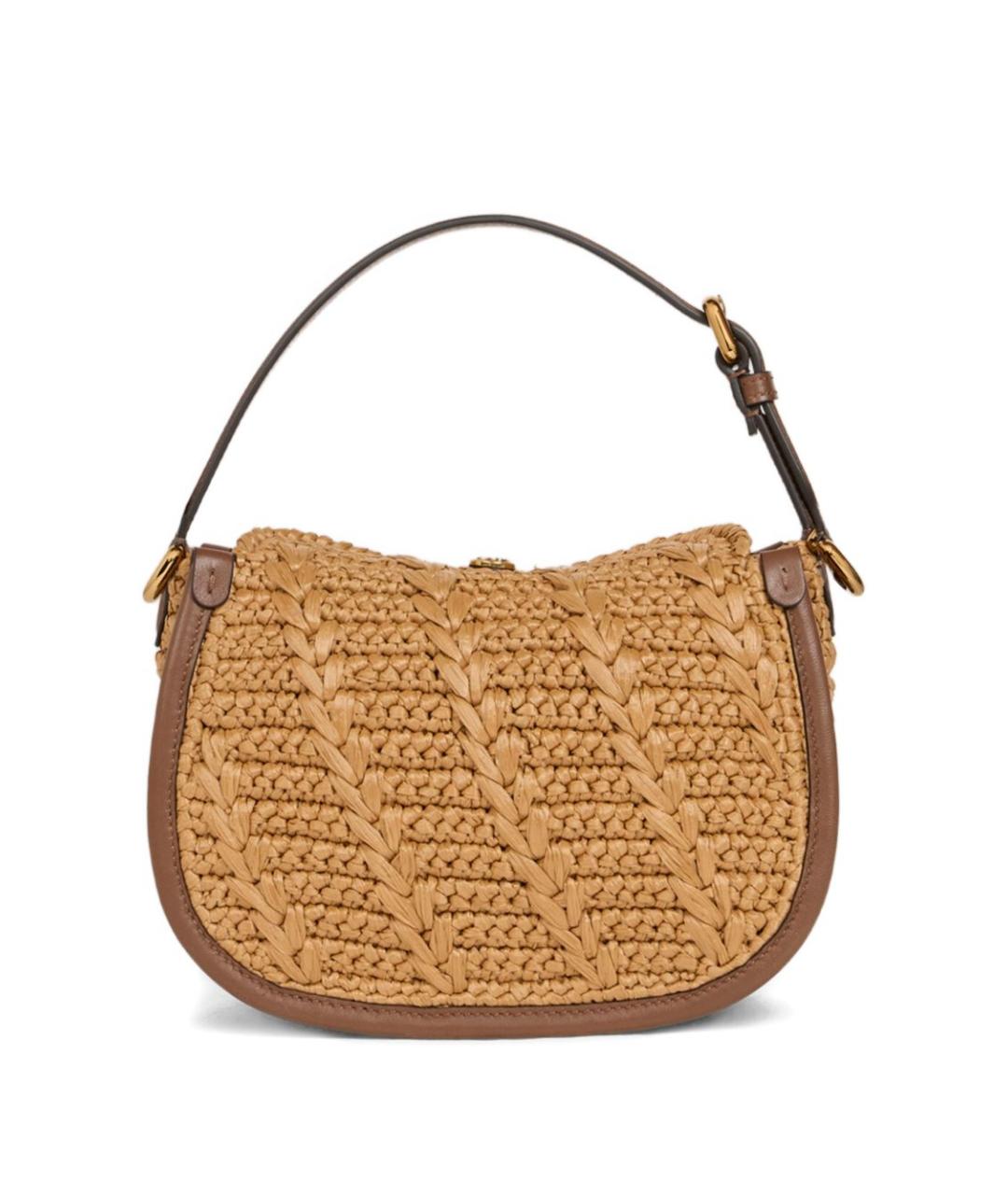 ETRO Бежевая кожаная сумка через плечо, фото 3