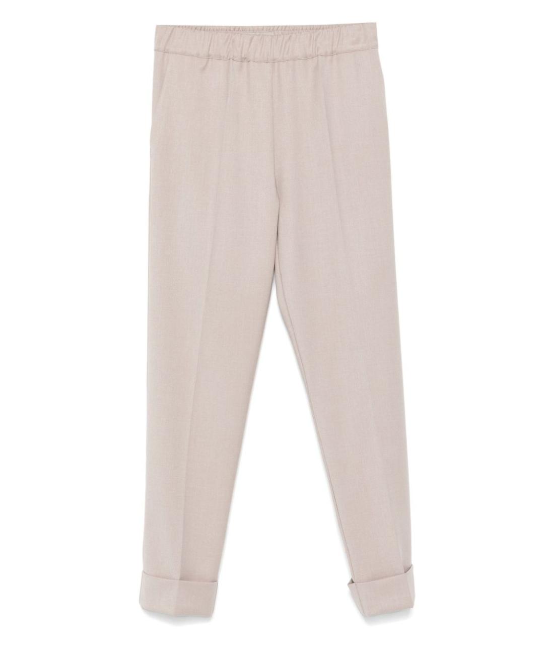 D.EXTERIOR Бежевые полиэстеровые прямые брюки, фото 1