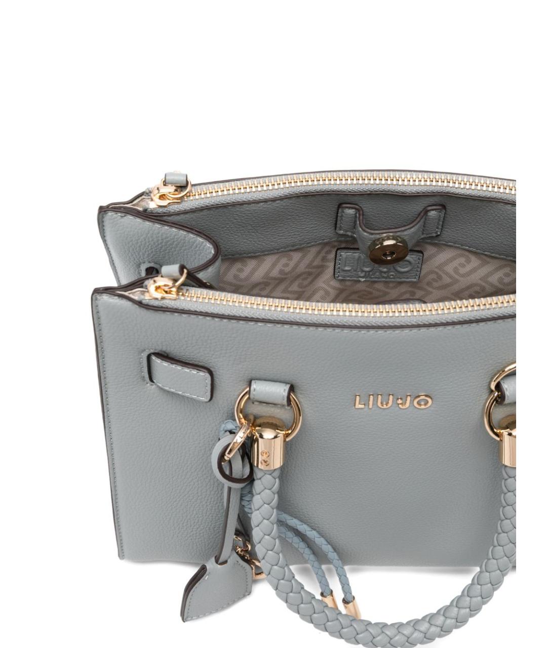 LIU JO Серая сумка тоут из искусственной кожи, фото 4