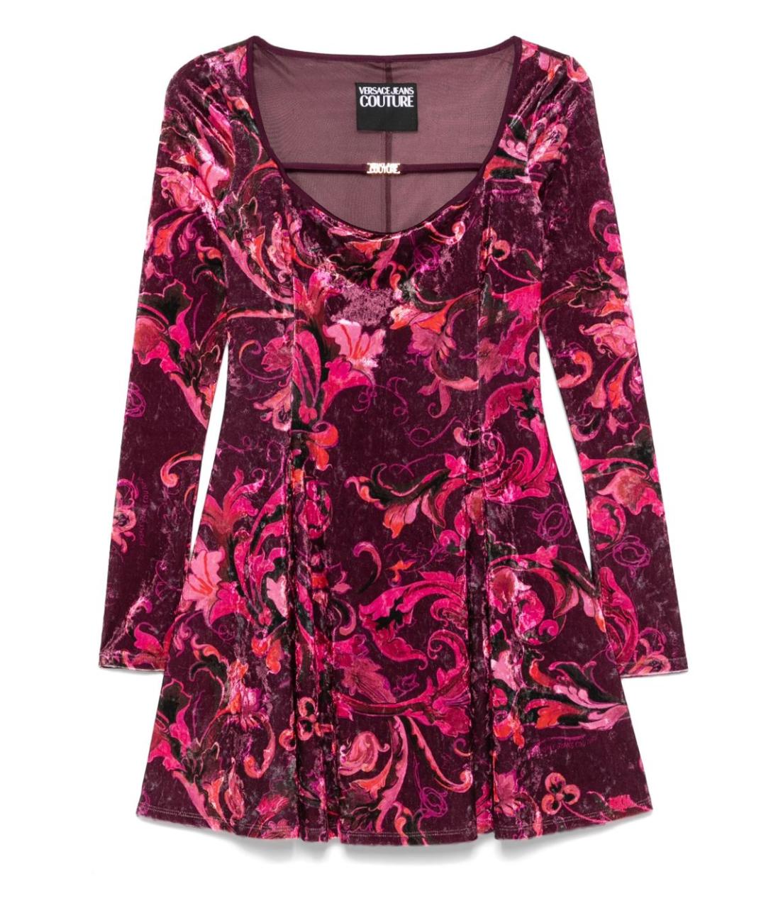 VERSACE JEANS COUTURE Бордовое полиэстеровое платье, фото 1