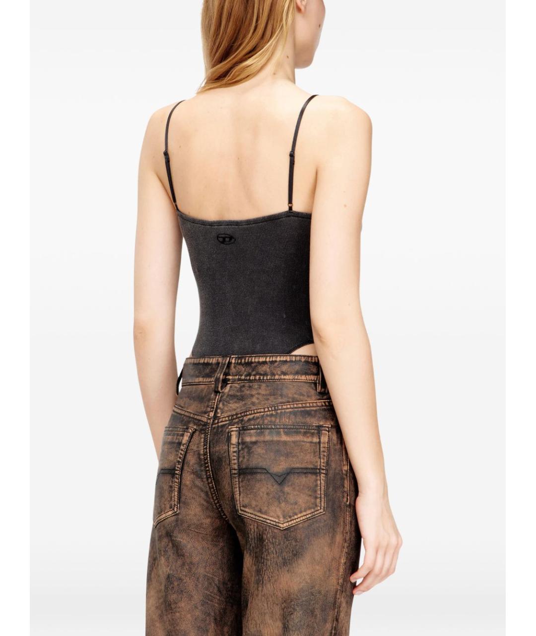 DIESEL Черное вискозное боди, фото 4