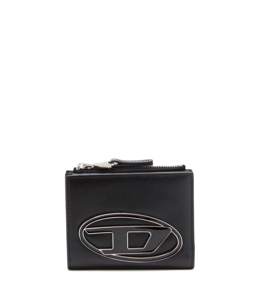DIESEL Черный кожаный кошелек, фото 1