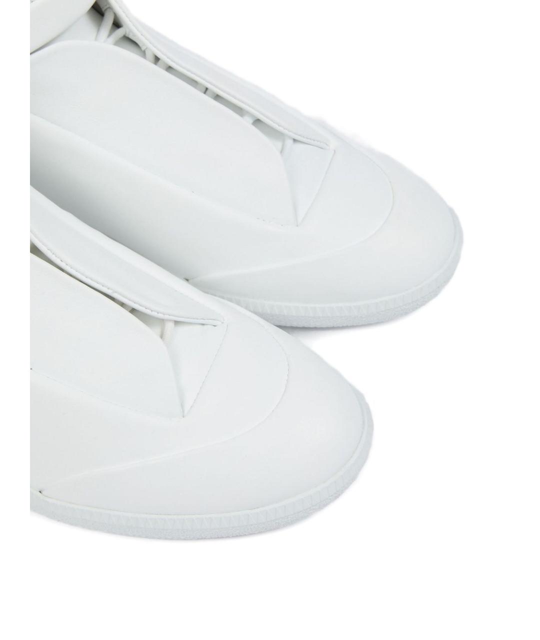 MAISON MARGIELA Белые кожаные низкие кроссовки / кеды, фото 2