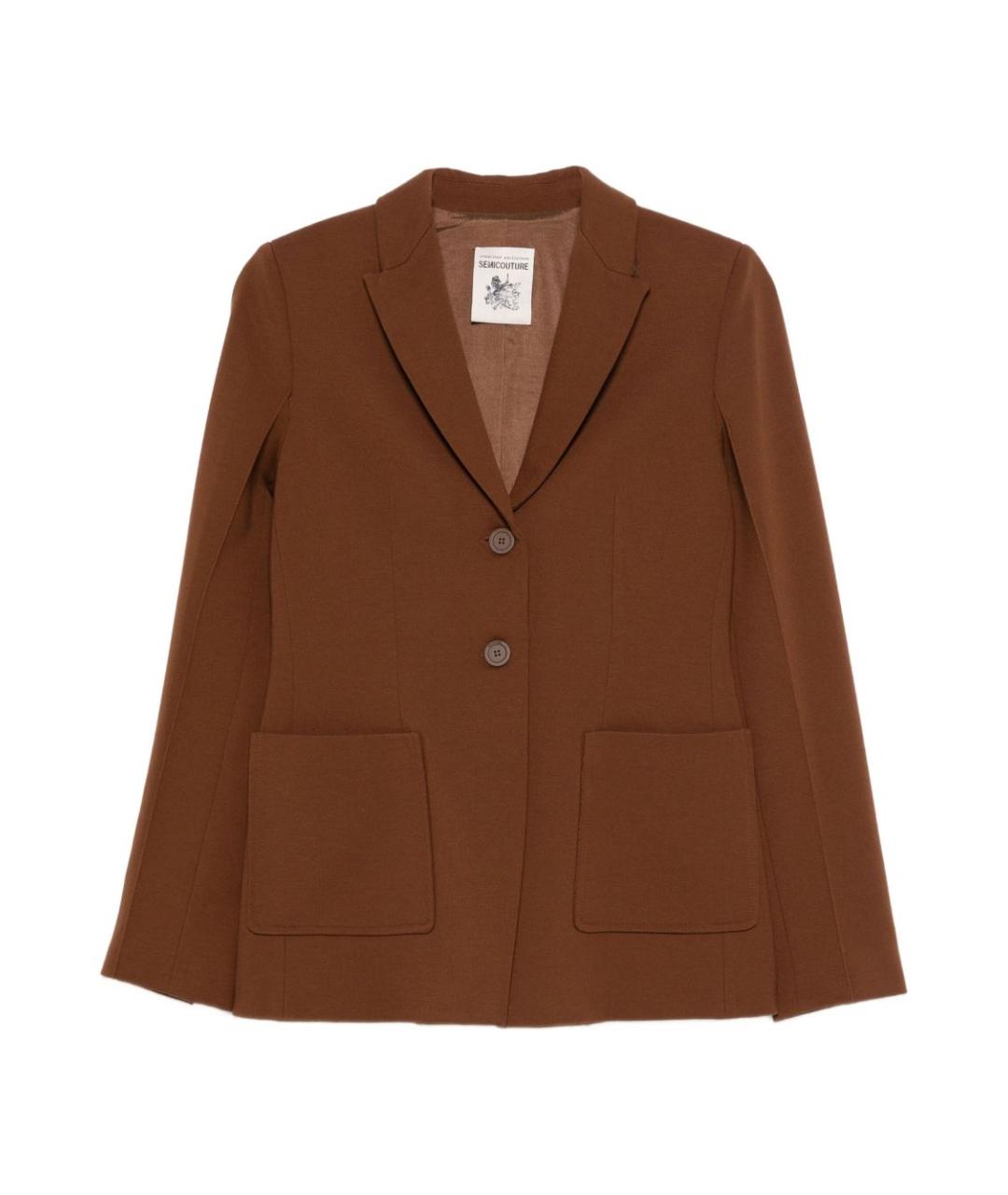 SEMICOUTURE Коричневый жакет/пиджак, фото 1