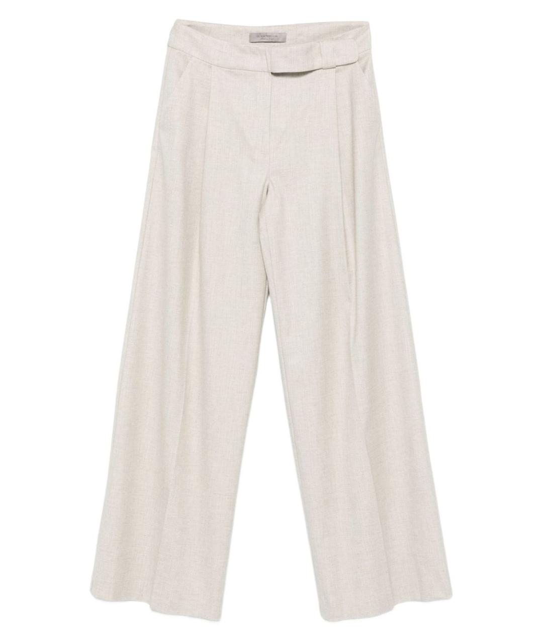 D.EXTERIOR Белые полиэстеровые прямые брюки, фото 1