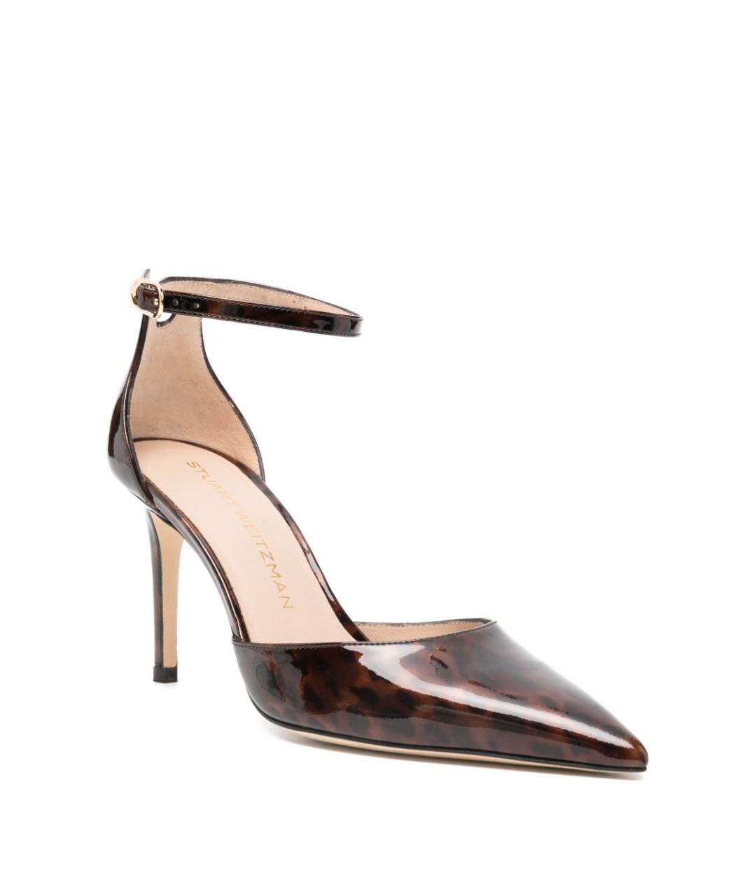 STUART WEITZMAN Коричневые кожаные туфли, фото 4