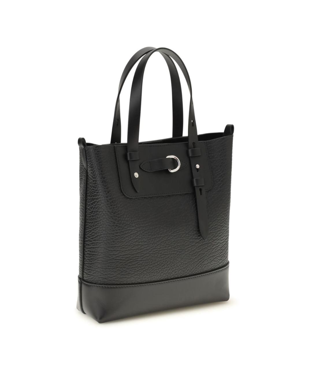 MAISON MARGIELA Черная кожаная сумка тоут, фото 4