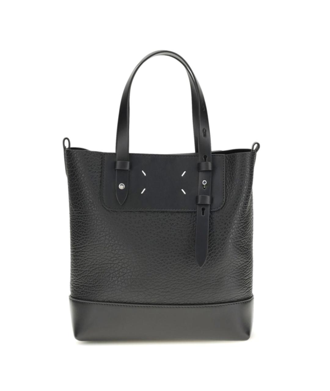 MAISON MARGIELA Черная кожаная сумка тоут, фото 1